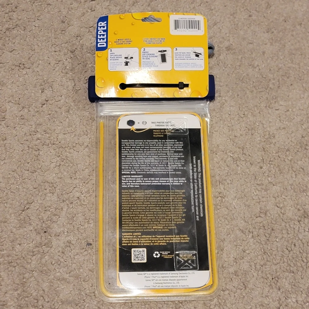 Seattle Sports E-Merse Deeper Waterproof Phone Case New